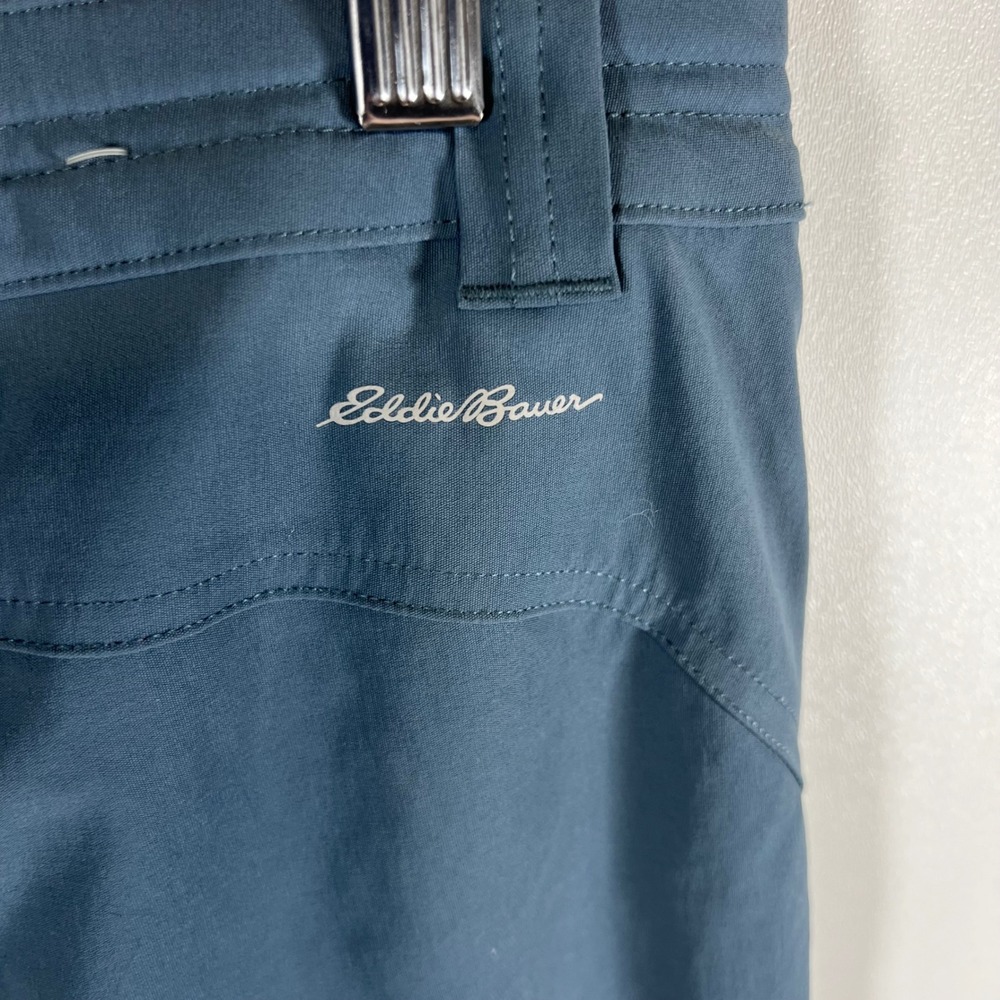 Eddie Bauer Women 12 Horizon Guide Capri Pants Blue Gray Outdoor Hiking Cropped - Picture 7 of 8